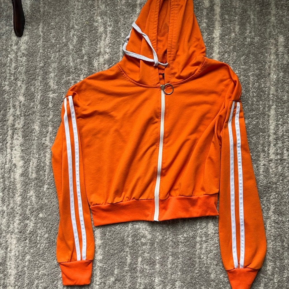Orange cropped hoodie